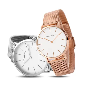 Paar Horloges Dropship Eenvoudige 1 Set Horloge Casual Mode Stalen Gaas Stalen Waterdichte Luxe Merk Sport Horloge Relogio Masculino