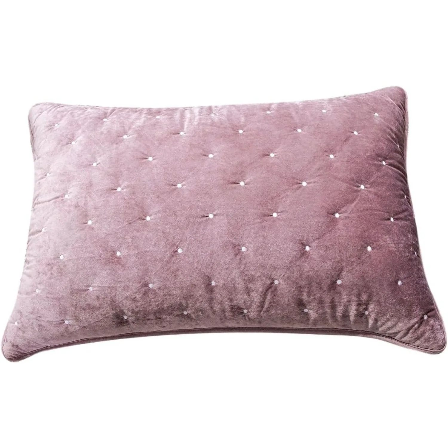 Purple Mauve Velvet Pillow Sham - Luxury Velveteen Dreams Super Soft Plush Diamond Tufted King 20 x 36