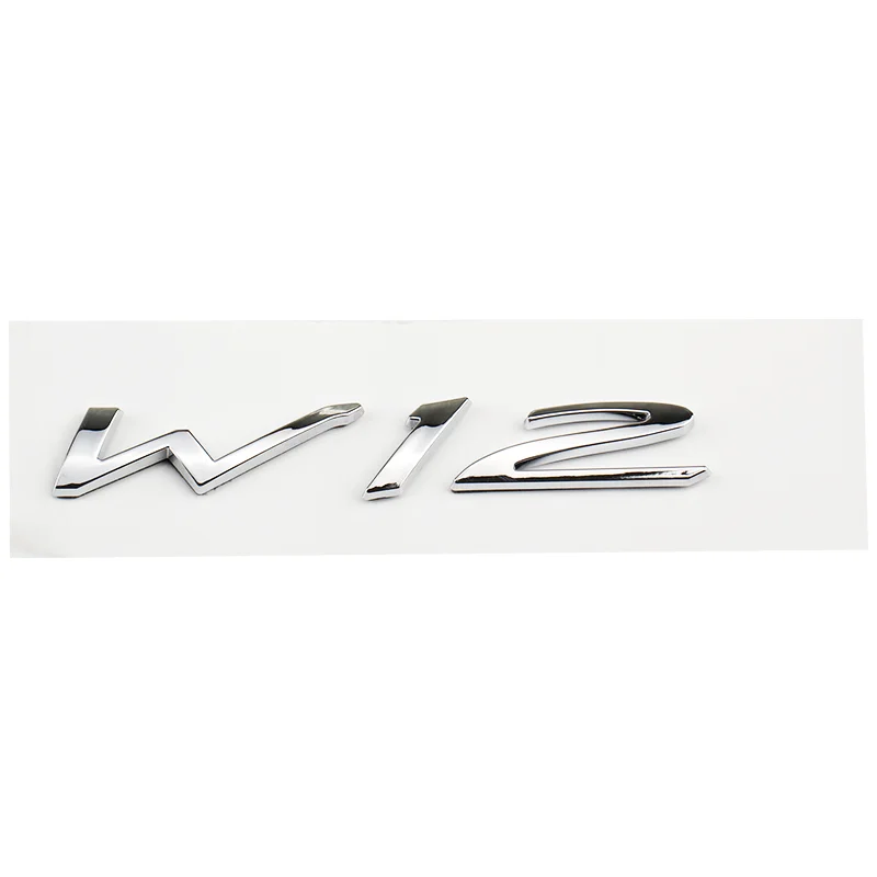 Car W12 Logo Trunk Fender Body Badge Emblem Decals Sticker For Bentley Continental GT Flying Spur Bentayga Mulsanne Parts ﻿ - Image 3
