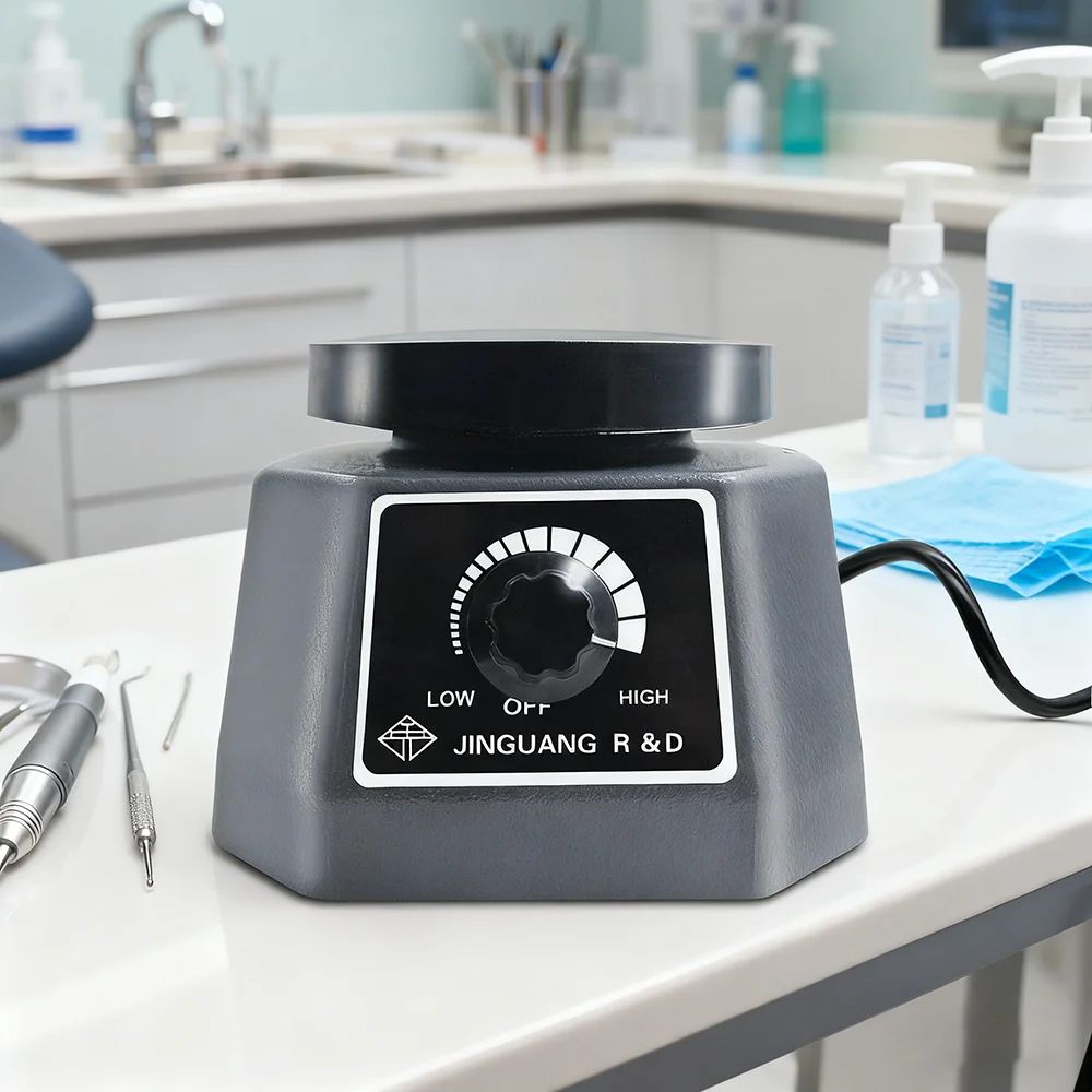 New 110/220V Lab Vibrator Dental Equipment Machine Variable Intensity Shaker Adjust Speed 4" Small Size Round Plaster Oscillator