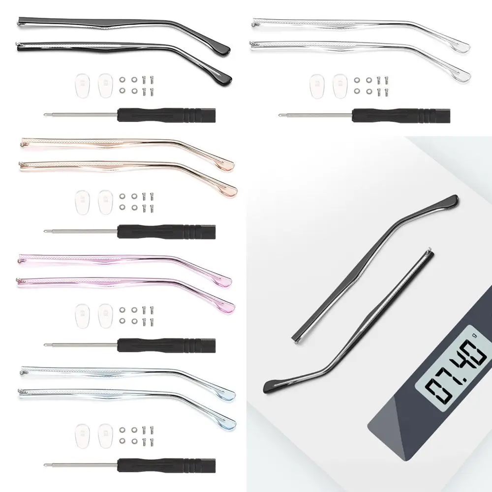 Afbeelding 3: 1 Paar Vervanging Tempel Plastic Arm Bril Zonnebril Spektakel Crystal Plain Metalen Been Accessoires Tempels