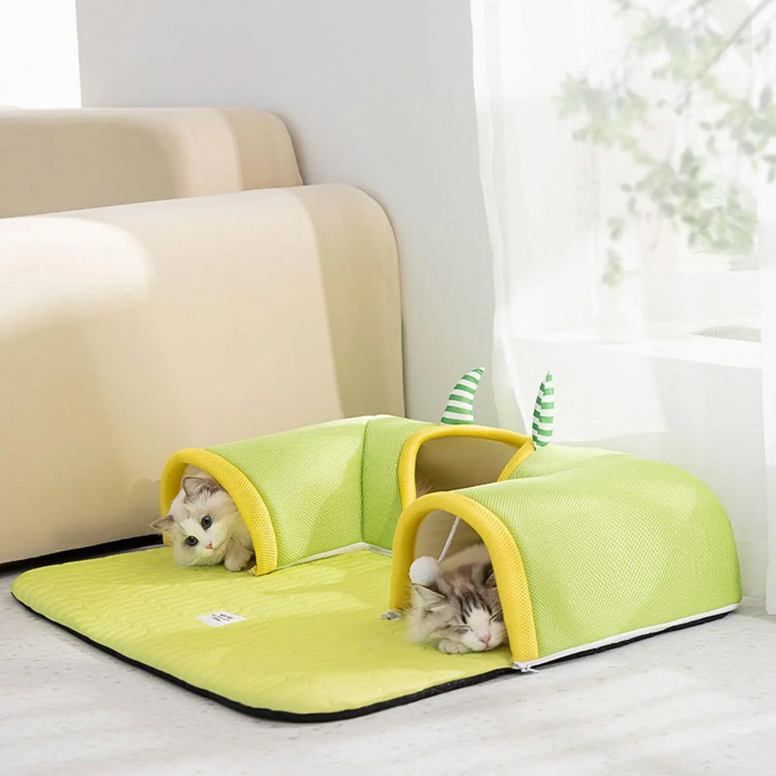 Cat Tunnel Playing Hut Washable Lightweight Portable Breathable Activity Center