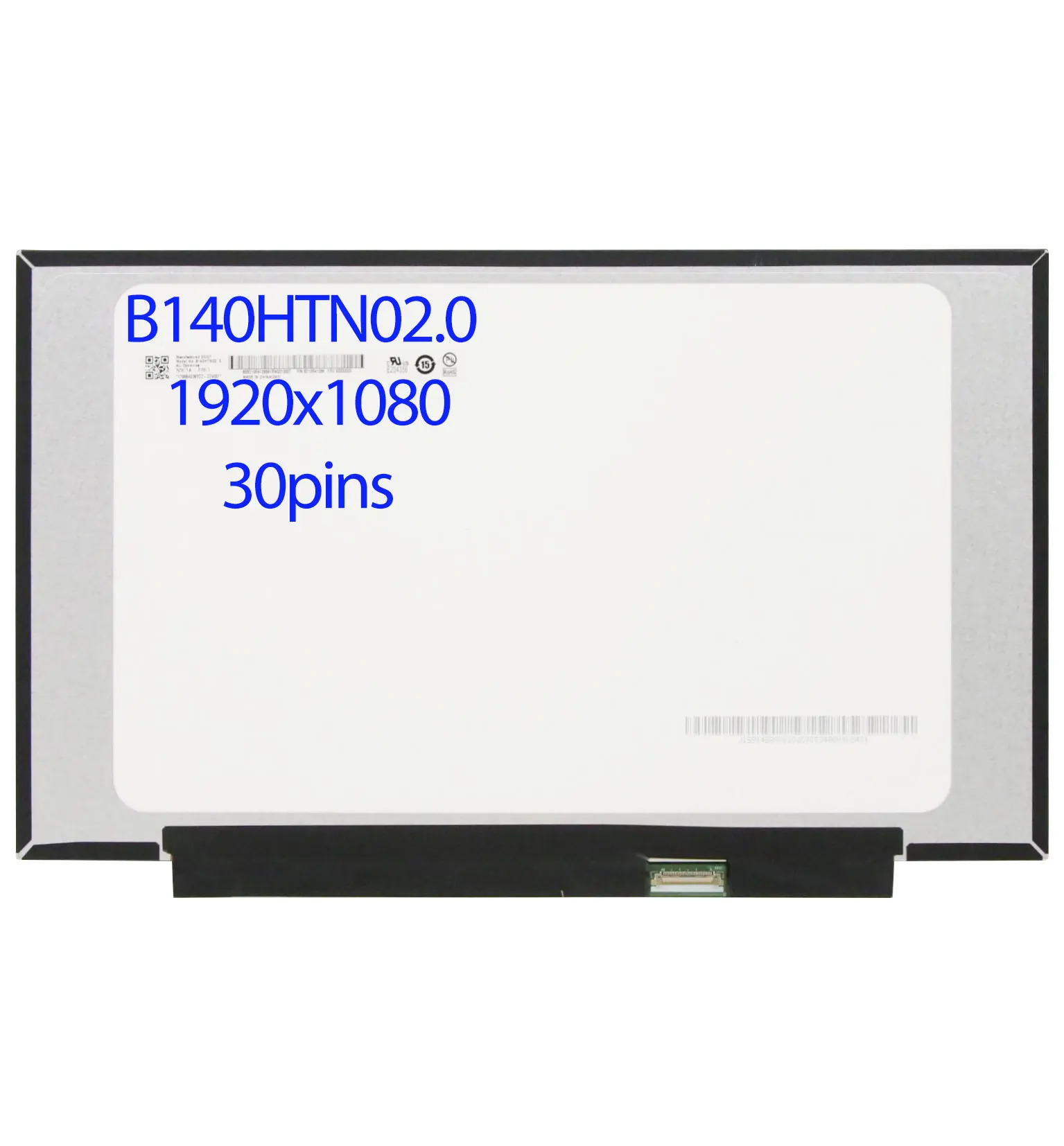 

14,0-дюймовый экран для ноутбука B140HTN02.0 подходит для N140HGA-EA1 NT140FHM-N43 NT140FHM-N44 N32 FHD 1920x1080, сменный матричный ЖК-дисплей, 30 контактов