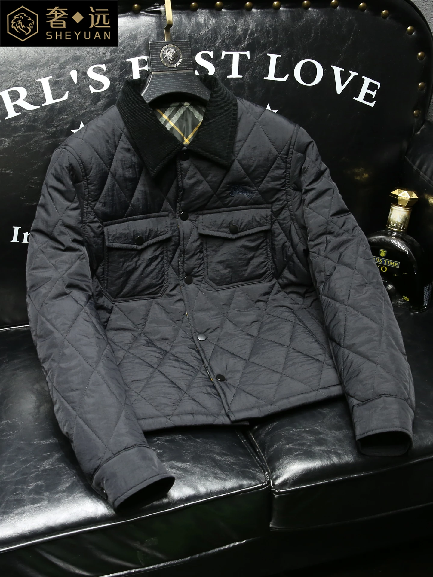 

Trendy mat Men's Cotton Jaet Collared Coat Warmth Faionable Autumn Winter New Arrival Polyester Filling Long Sve