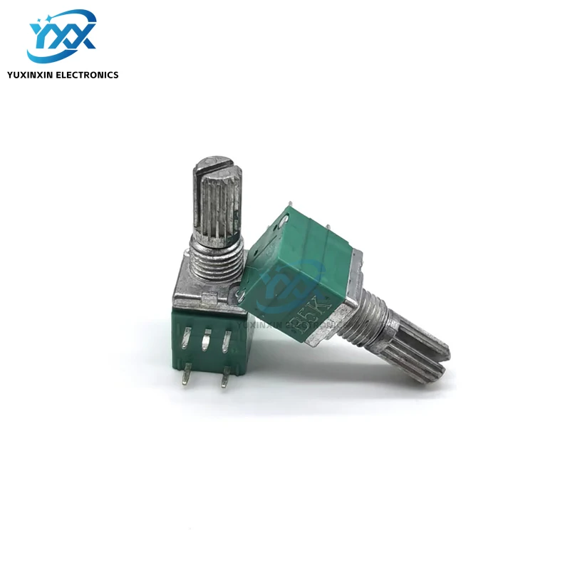 2PCS RV097NS 5-Pin Single Potentiometer with Switch B1K/B5K/B10K/B20K/B50K/B100K/B500K for Audio Amplifier Volume Control