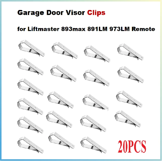 

20PCS 893MAX Garage Door Opener Clip Remote Visor Clips Replace Lift master 893max 891LM 973LM Remote