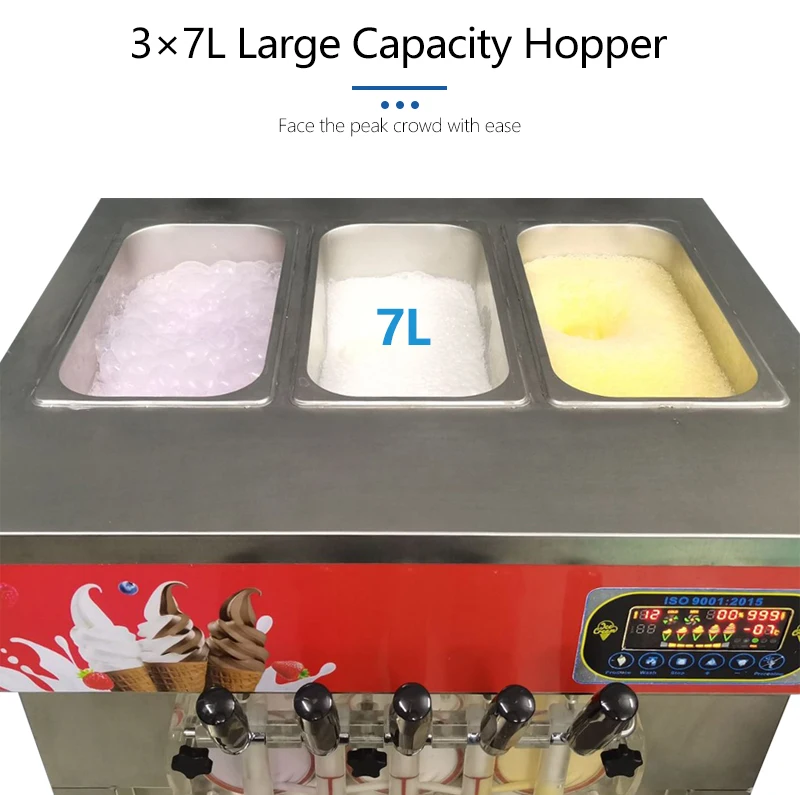 

Ice Cream Making Machine 5 Flavors Automatic Soft Serve Yogurt Icecream Makers Commercial Ice Cream Machine for Sale Price
