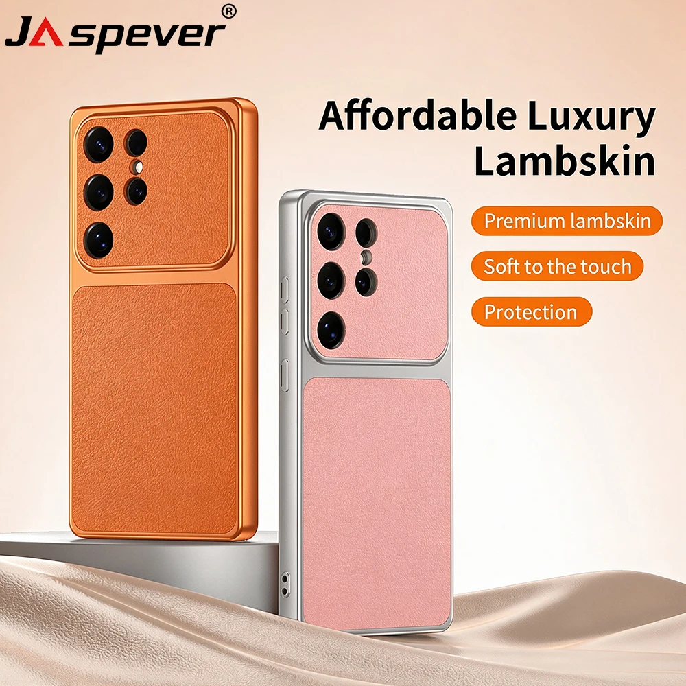 Shockproof Case For Samsung Galaxy S26 S25 S24 S23 S21 Fe S22 Ultra Plus Camera Protection Leather Texture Hybrid Hard PC Cover