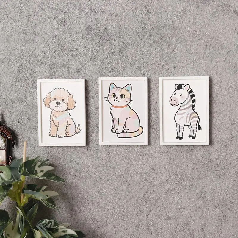 NOUVEAU Lot de 3 Cadres Photo Miniatures pour Maison de Poupées, Murale, Échelle 1:12, Miniature Artisanale, Décoration de Jeu d'Imitation, Jouets pour Enfants