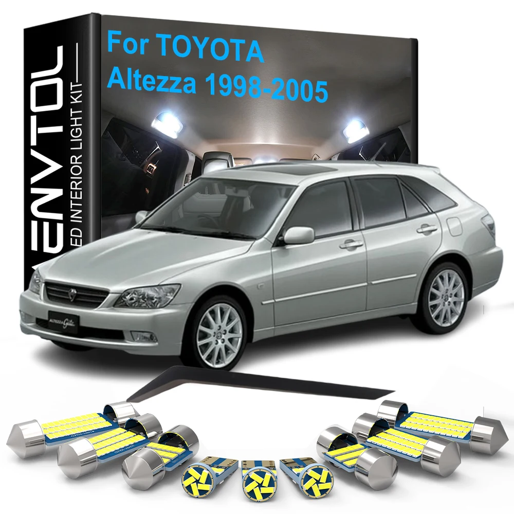 

13 шт. светодиодные внутренние фонари Canbus для Toyota Altezza Gita 1998 1999 2000 2001 2002 2003 2004 2005 купольные лампы багажника номерного знака