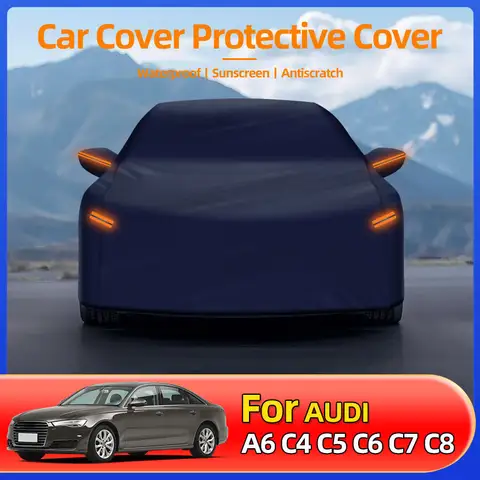 자동차 보호대 커버 전체 외관 차양 방진 보호 아우디 A6 C4 C5 C6 C7 C8 용 패션 범용 자동차 보호대 커버