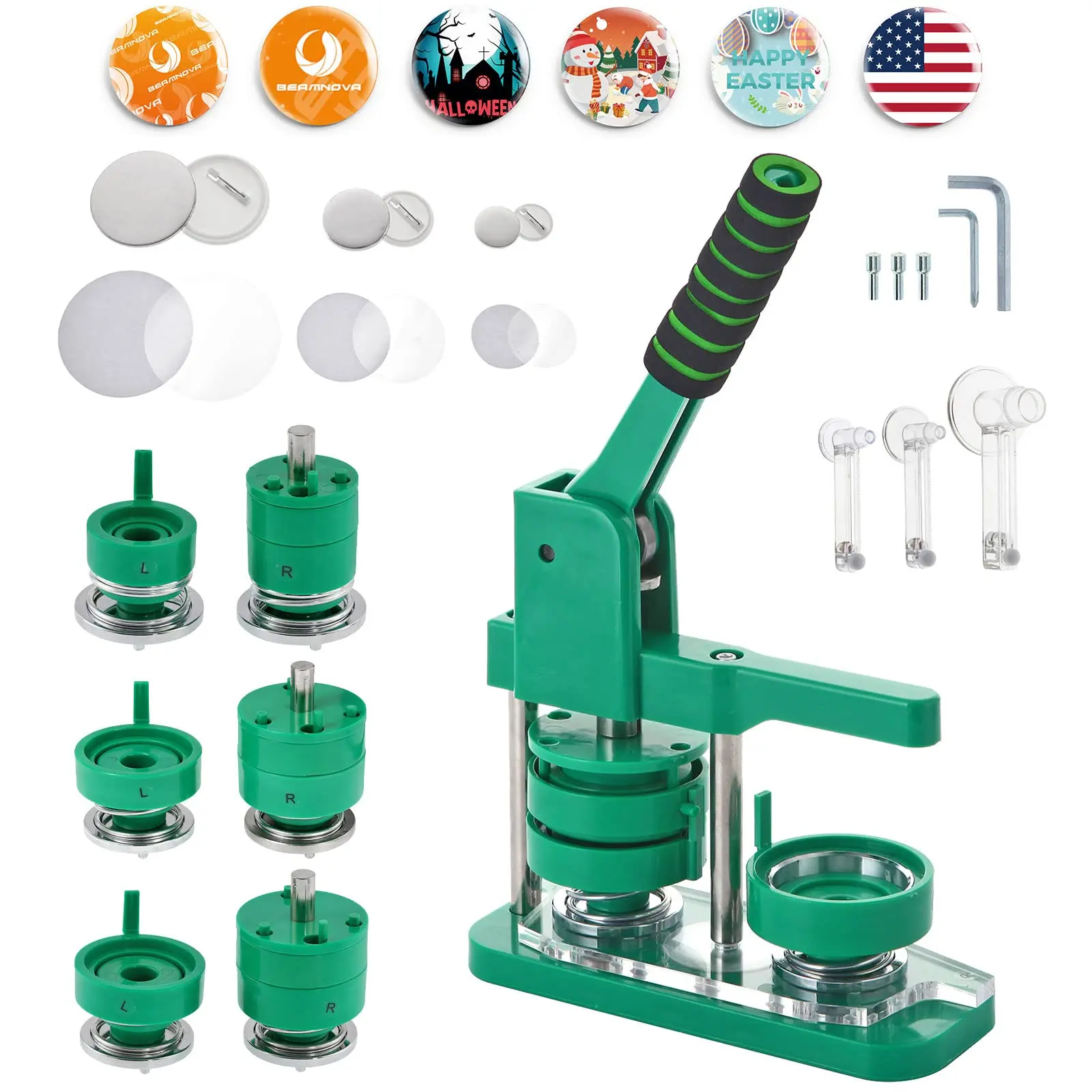 Installation freie Knopf maschine Maschine runde Stift hersteller Kit DIY Form 25-58mm 100 Stück kostenlose Knopf teile für Festival geschenk