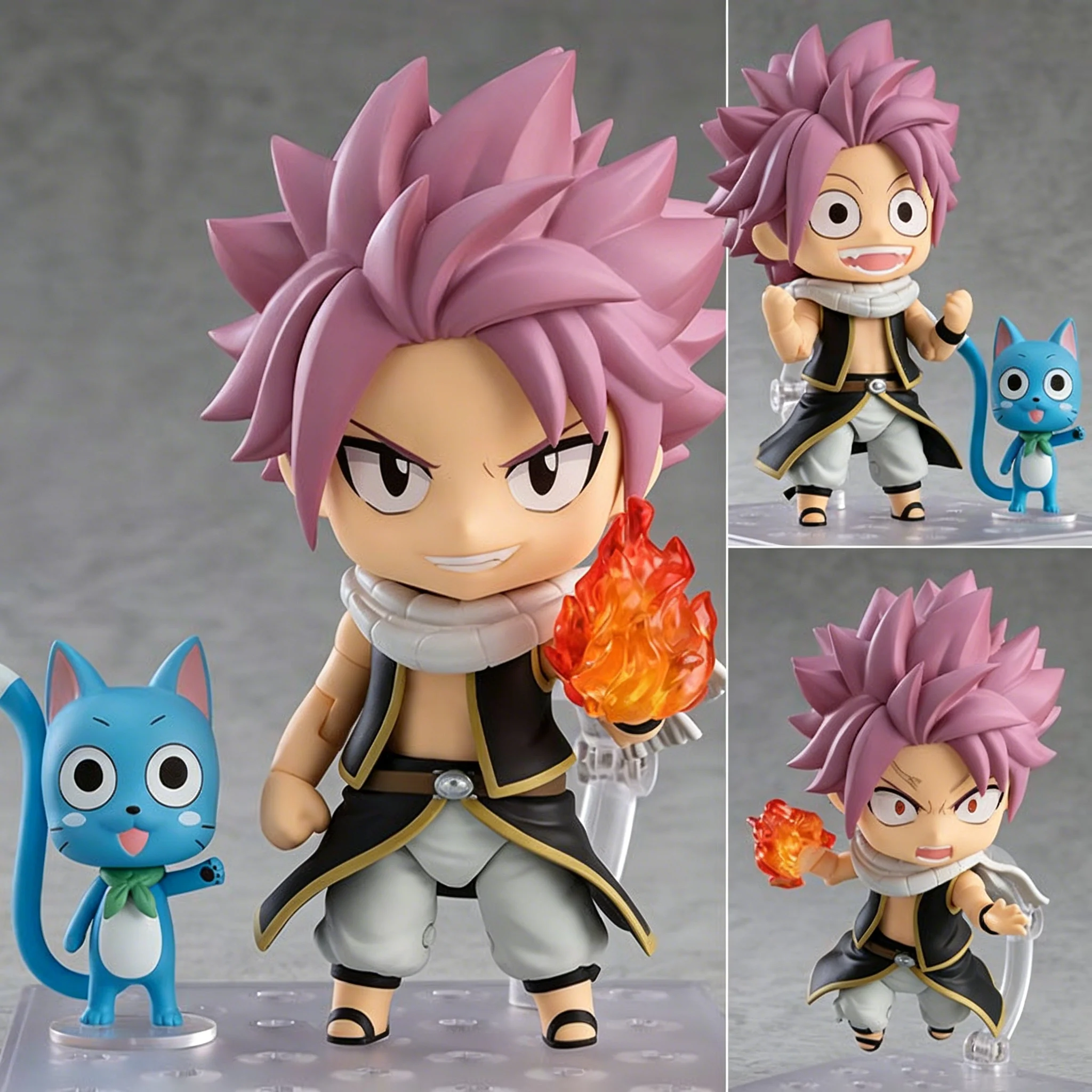 Fairy Tail Natsu 1741 Anime Actionfigur Modell mit Austauschbarem Gesicht PVC-Statue Sammlerstück Desktop-Ornament PC-Gehäuse-Deko Geschenk