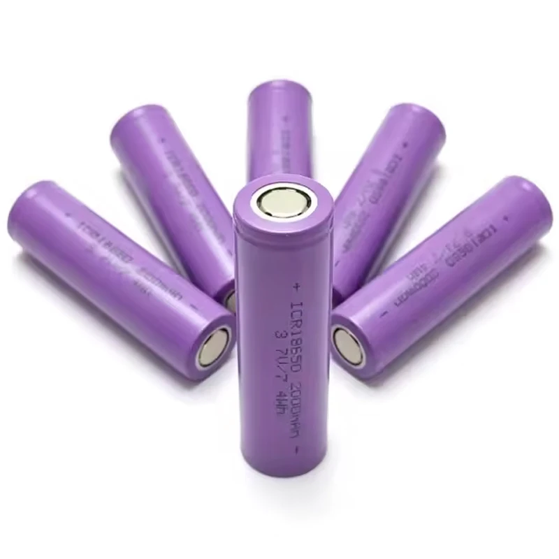 New 18650 Rechargeable Lithium Battery 3.7V Large Capacity 2000mAh for Flashlight Pointer Doorbell Electric Toothbrush