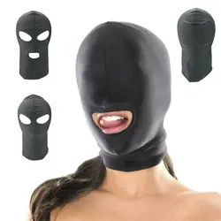 Sexy Toys for Couples Fetish gifts Hood Mask Head Black Adult Games Erotic Mask Hood Sexy Eye BDSM Headgear Slave Bondage