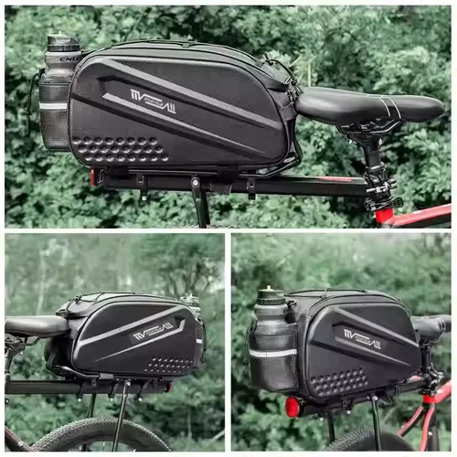 Imagen 2 del producto Accesorios para Bicicleta, Bolsa de Bicicleta de 10L de Gran Capacidad, Bolsa Trasera Plegable Eléctrica, Impermeable y Resistente, Accesorios para Ciclismo