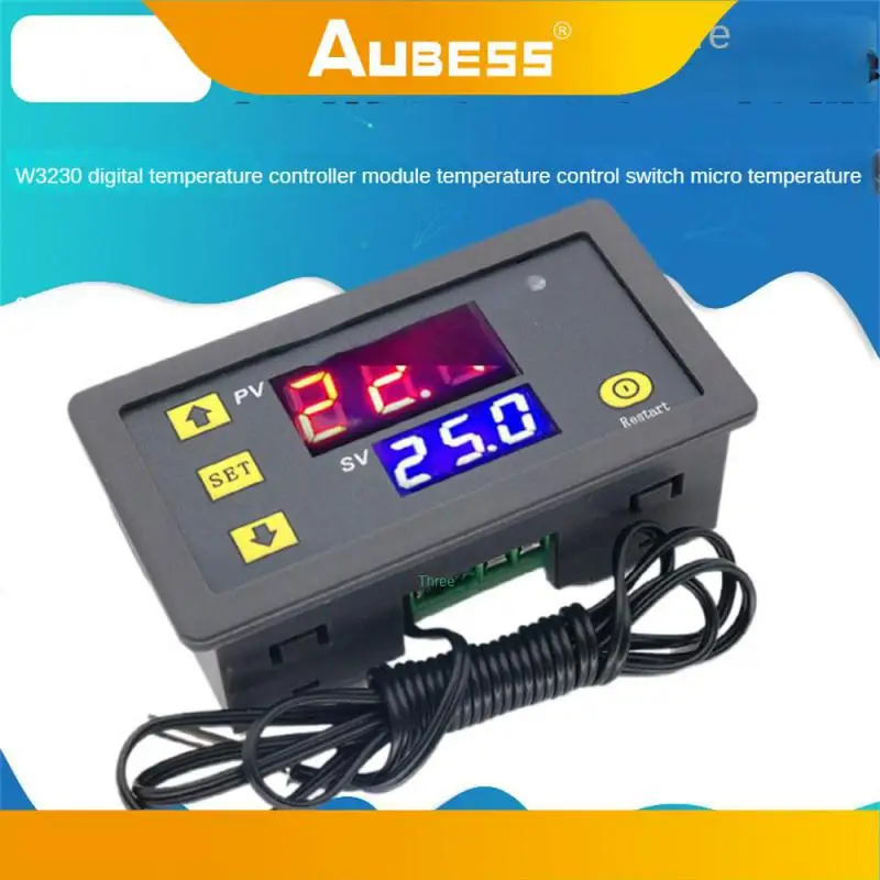 Placa de Controle de Temperatura com Display Digital LED Linha de Sonda Micro Termostato Controlador de Temperatura Ferramentas de Precisão DC 5V, 12V, 24V