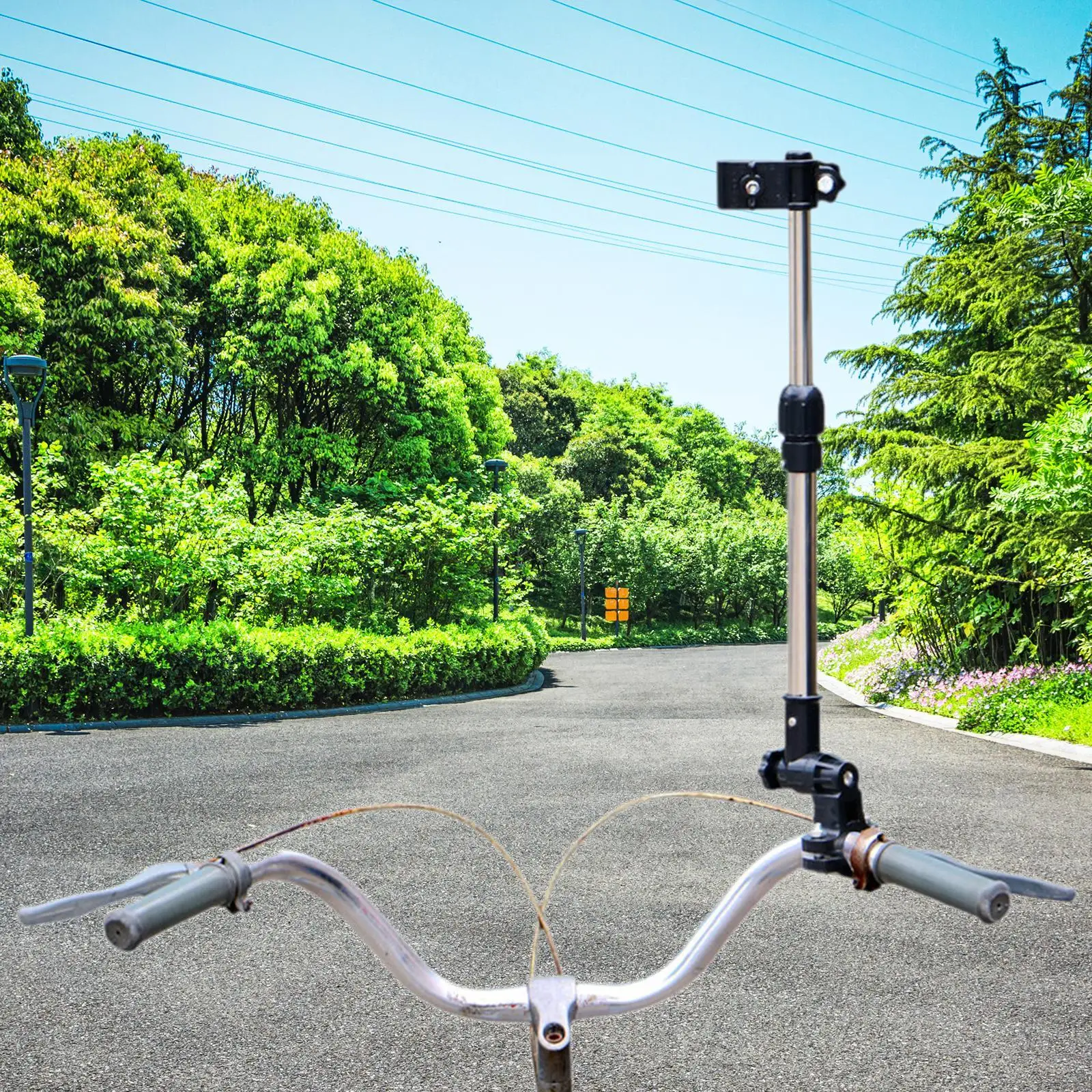 Umbrella Mount Stand Clip Heavy Duty Easy Installation Stainless Steel Versatile Umbrella Attachment Handlebar Holder