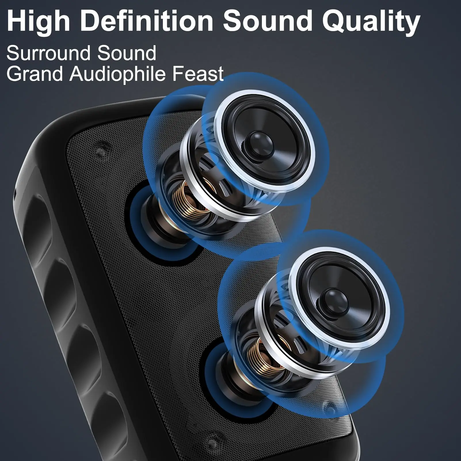 10W High Power Bluetooth Speaker Portable Dual 3-inch HIFI RGB Light Outdoor Audio System for Audience Wireless Boombox TWS/FM