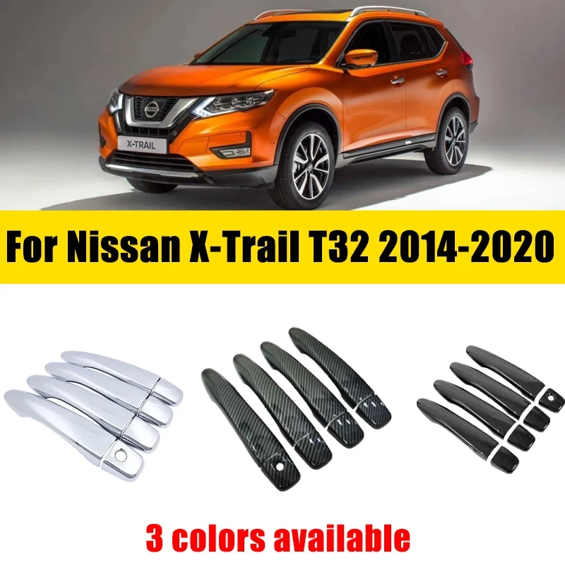 

1 Set For Nissan Qashqai 2016-2019 Rogue X-Trail 2014-2017 Kicks Exterior Smart Door Handle Frame Cover Trim ABS Protective