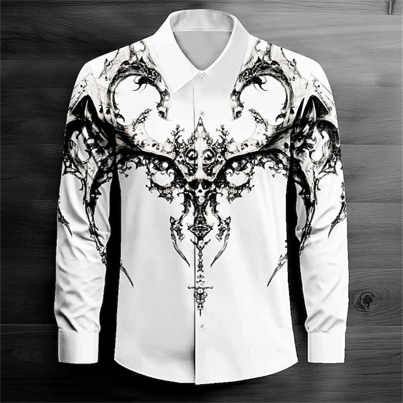 2026 Men's Long Sleeve Shirt Casual Fashion Street Men's Shirts Party Event Lapel Single Breasted Long Sleeve Tops Mens Clothing