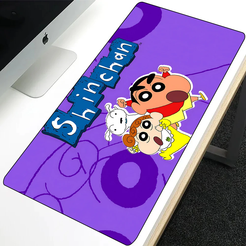 Crayon S-ShinS-c-c-hans Mousepad HD Baskı Bilgisayar Oyuncular Kilitleme Kenar kaymaz Mouse Pad XXL90x40cm Klavye PC Masa Pedi