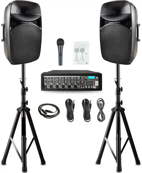 Line array speakers 8 10 12 15 Inch Powered Speaker Rechargeable pro audio active amplifier module church speaker