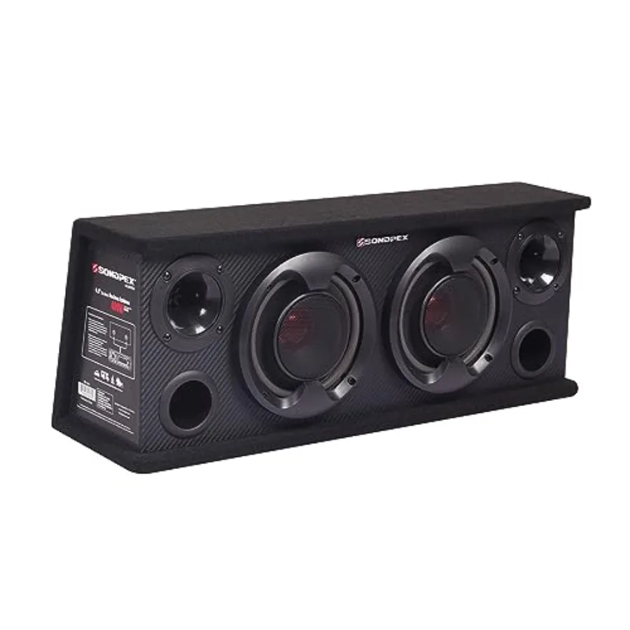 

6.5-inch 2-way coaxial car door speakers for automotive audio, polypropylene cone with rubber surround, black, 400W max power,