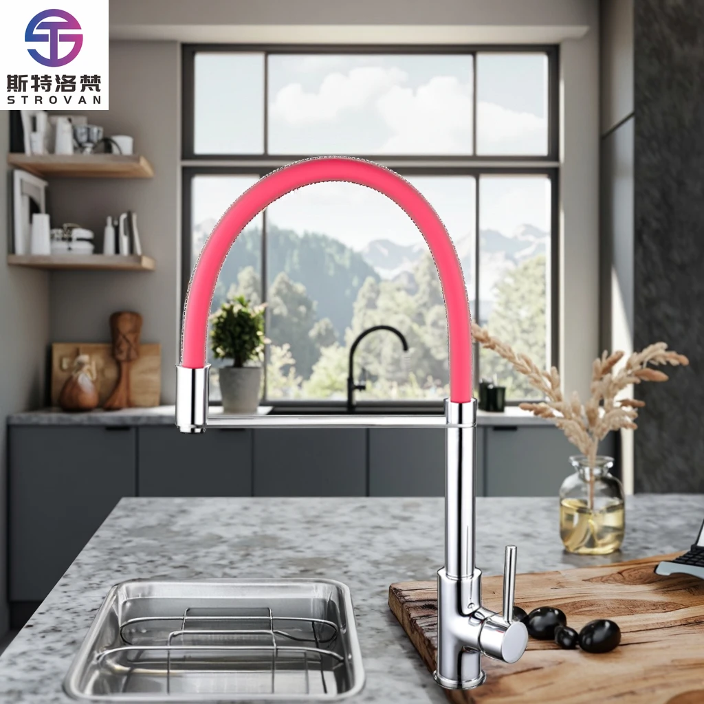 

High Strength Brass Alloy Polished Chrome Exterior Resists Fingerprints Stains Commercial Faucet