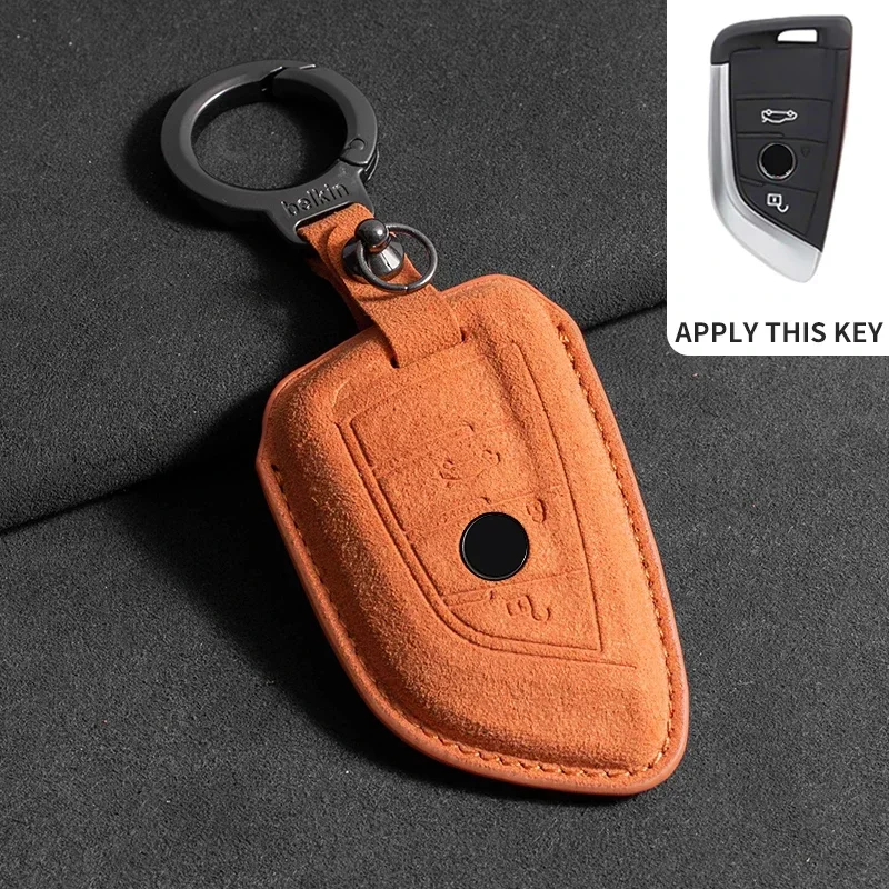 Autos chl üssel gehäuse Abdeckung Schale für BMW x1 x3 x5 x6 Serie 1 2 5 7 8 f15 f16 e53 e70 e39 f10 f30 g30 g20 g11 g01 g02 g05 Wildleder Schlüssel bund