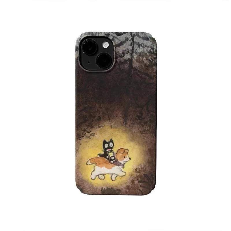 

Brown Forest Dog Cat Phone Case for IPHONE 17 Air 16E 15 PROMAX 14 Plus 13 12 MINI 11 PRO 16Plus XR XS MAX Acrylic Phone Cover