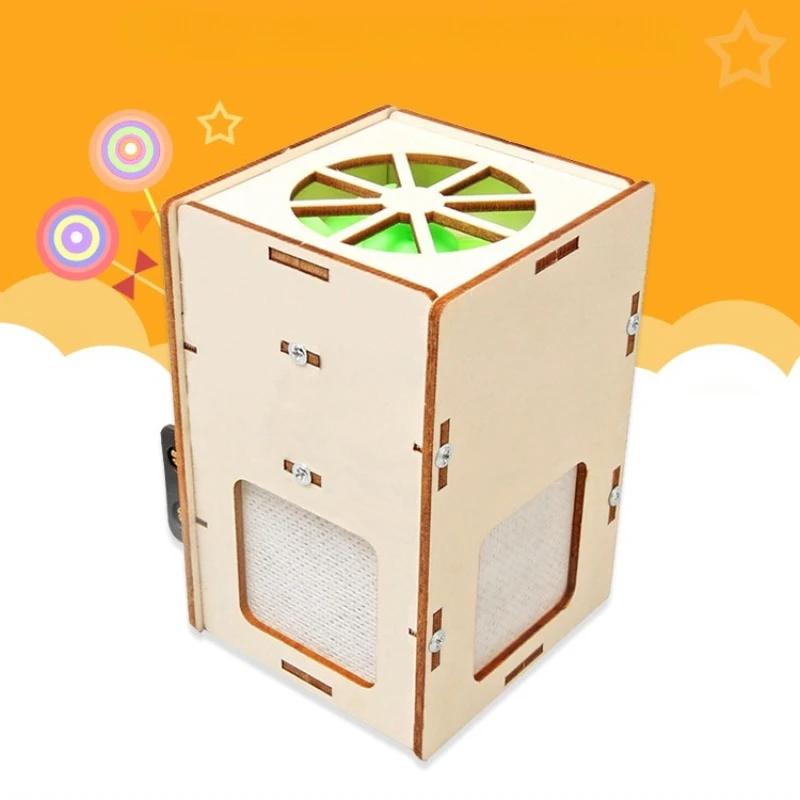 DIY Wooden Air Purifier Model STEM Science Experiment Kit, Handmade Assembly Educational Toy, School Physics Maker Project