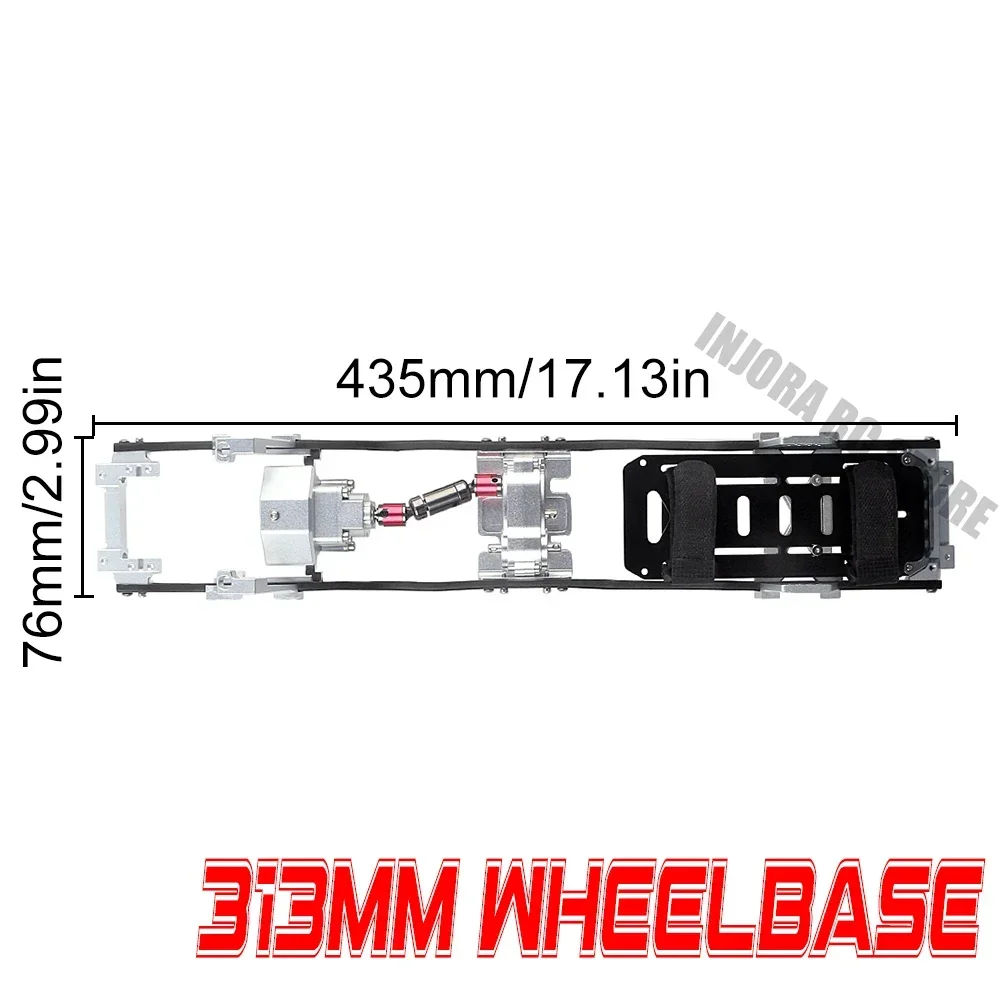 12.3inch 313mm Wheelbase Frame Chassis for 1/10 RC Rock Climbing Car Axial SCX10 & SCX10 II 90046 90047 Upgrade Parts