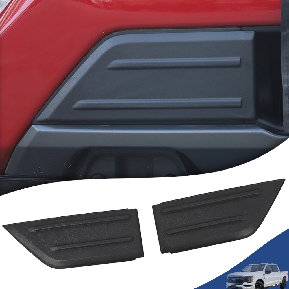 

2PCS Car Front Bumper Protective Guard Pad Inserts Cover Bezel Cap for Ford F150 2021 2022 2023 Auto Exterior Accessories ABS