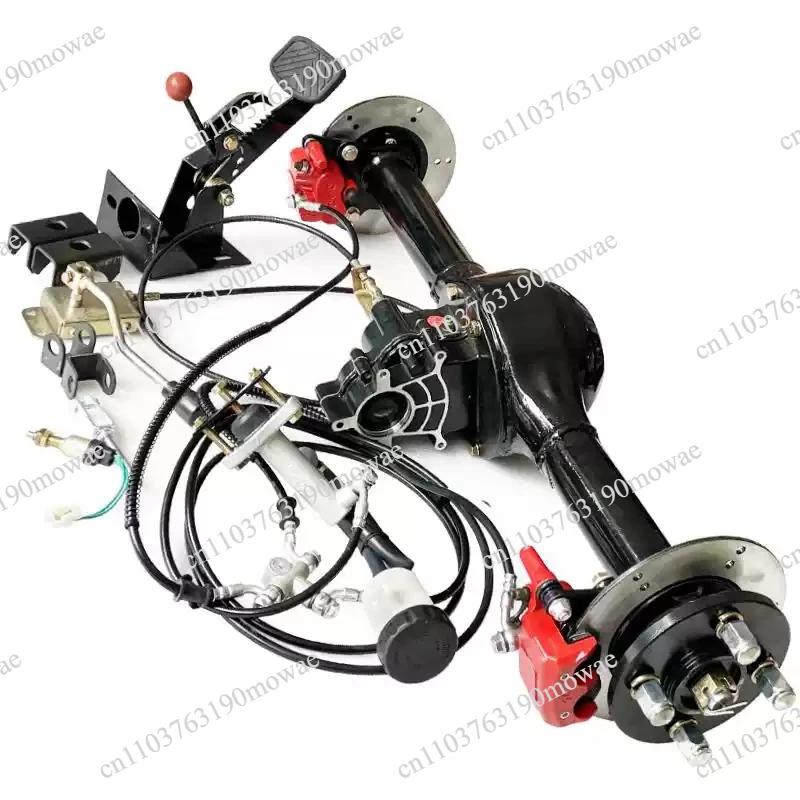 Elektrische Hinterachse Komplettset mit Differentialgetriebe, Motor und Scheibenbremse