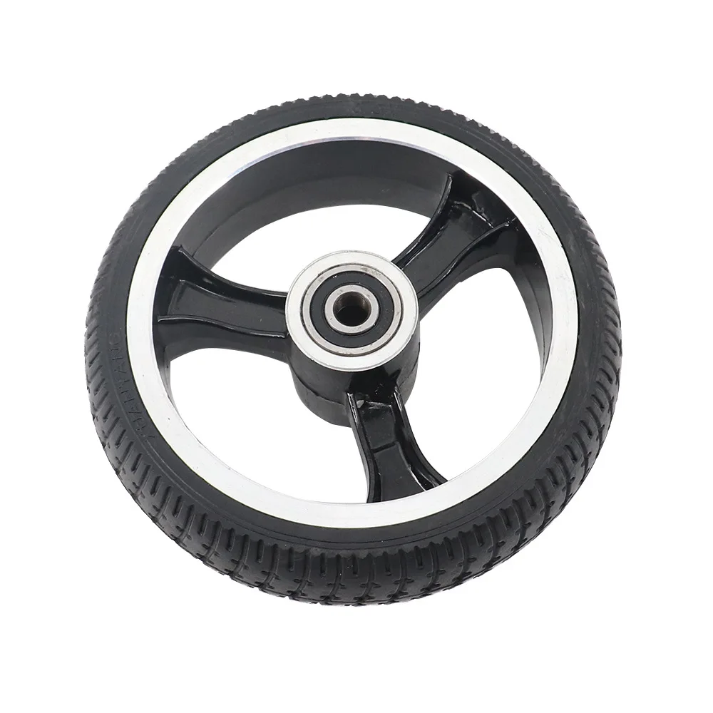 Electric Scooter Tires 6.5-inch Solid Tire Anti Explosion Tire Auxiliary Wheel Aluminum Alloy Wheel Hub Modification Accessories