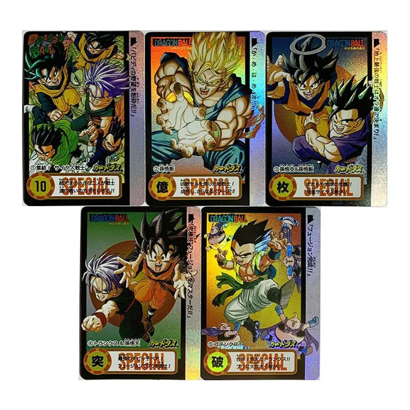 Anime Dragon Ball DIY ACG Tabletop Game Refraction Collectible Card Son Goku Bejita Yonsei Torankusu Toys for boys Birthday Gift