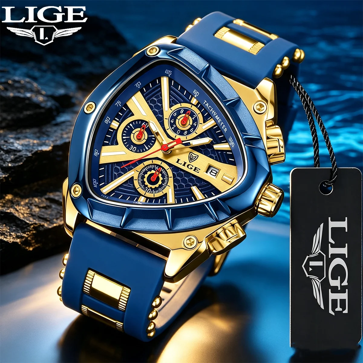 Watch Triangle Luxury - LIGE New Irregular Men Watch Fashion