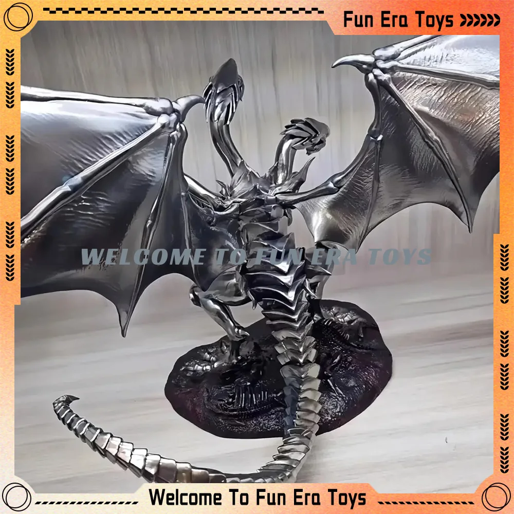 25cm Yu-Gi-Oh Figure Blue-Eyes White Dragon Figures with Light Pvc Statue Model High Quality Collections Custom Toys Gifts Kids