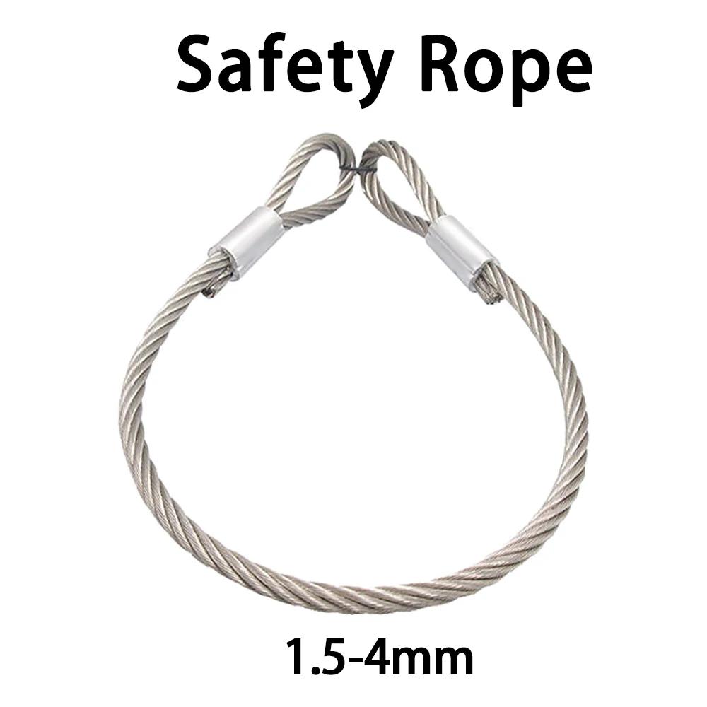 Wire Rope With Loop 304 Stainless Steel Wire Rope Safety Rope Luggage Compartment Lock Rope Bicycle Lock Rope 1.5/2/3/4mm