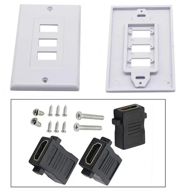 3-portowa wtyczka ścienna USB 3.0 Usb3.0 Trzyportowe gniazdo ścienne zgodne z HDMI HD Usb3.0 VGA D-Sub Panel do montażu naściennego Gniazdo wylotowe