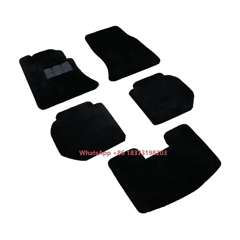 Genuine Black Sheepskin Car Floor Mats Fits for Rolls Royce Cullinan Dawn  Wraith Ghost