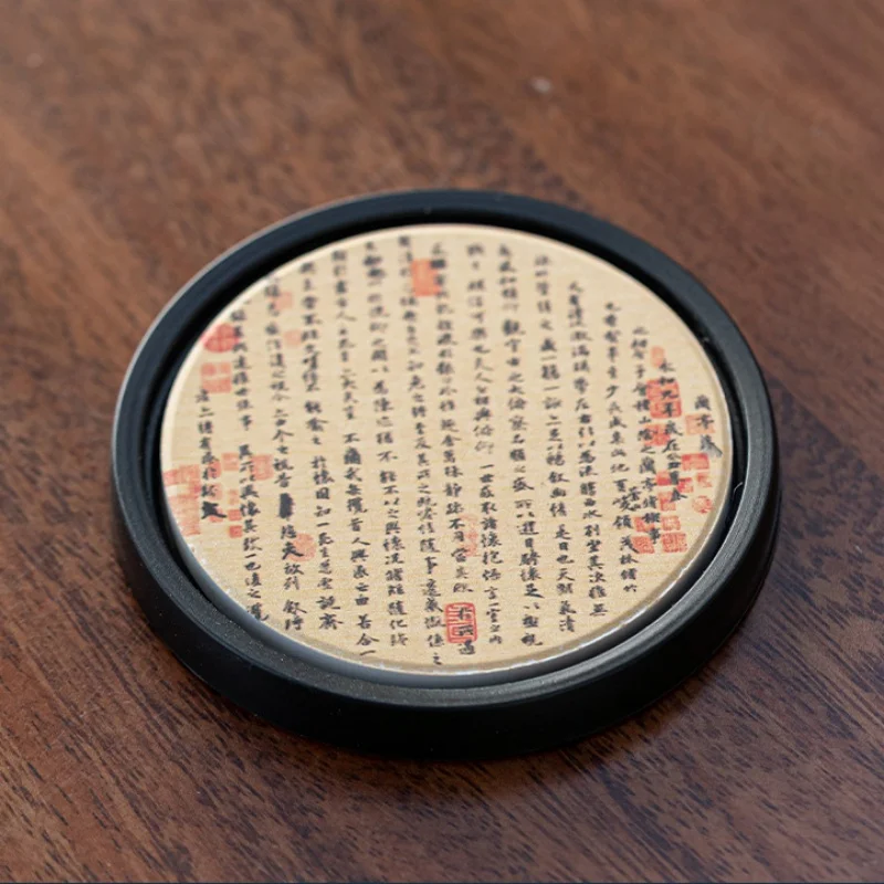 Vintage Simple Ceramic Round Coasters Heat Insulation Absorbent Anti-scald Coaster Home and Decoration Kitchen Utensils
