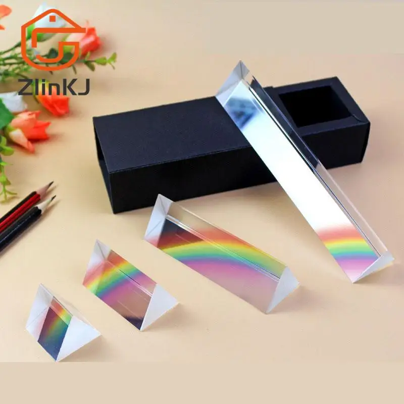 Multiple Sizes Triangular Prism Optical Prisms Glass Physics Teaching Refracted Light Spectrum Rainbow Students Supplies