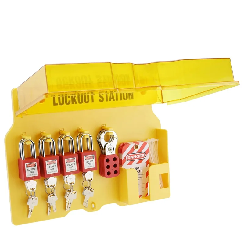 

ABNR Lockout Tagout Station With 8 Safety Padlocks 3 Hasps And 20 Lockout Tags, Lock Out Tag Out Board With Loto Devices