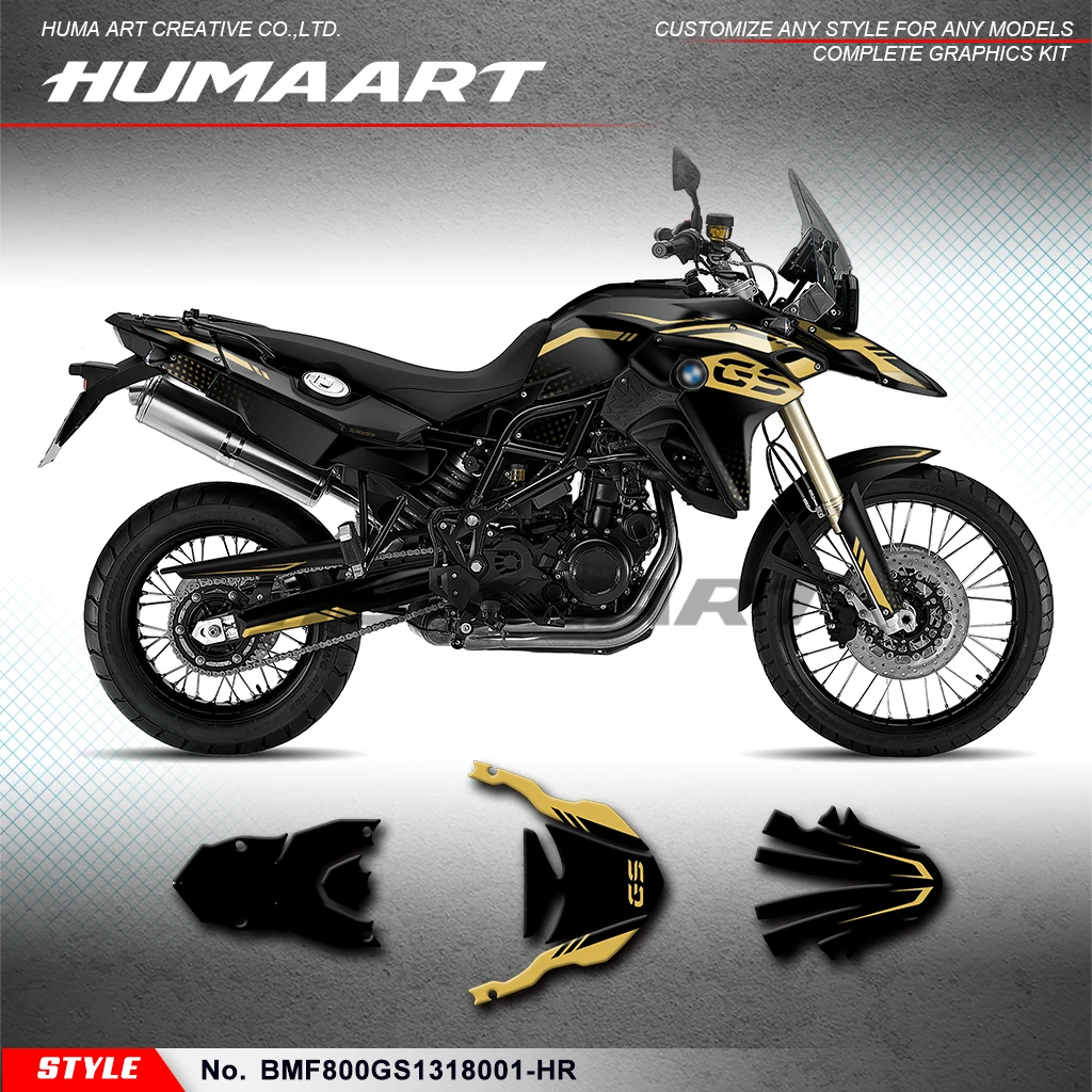 

HUMAART Graphics Decal Kit Sticker Sheet for F800GS F800 GS 2013 2014 2015 2016 2017 2018, Protector, BMF800GS1318001-HR