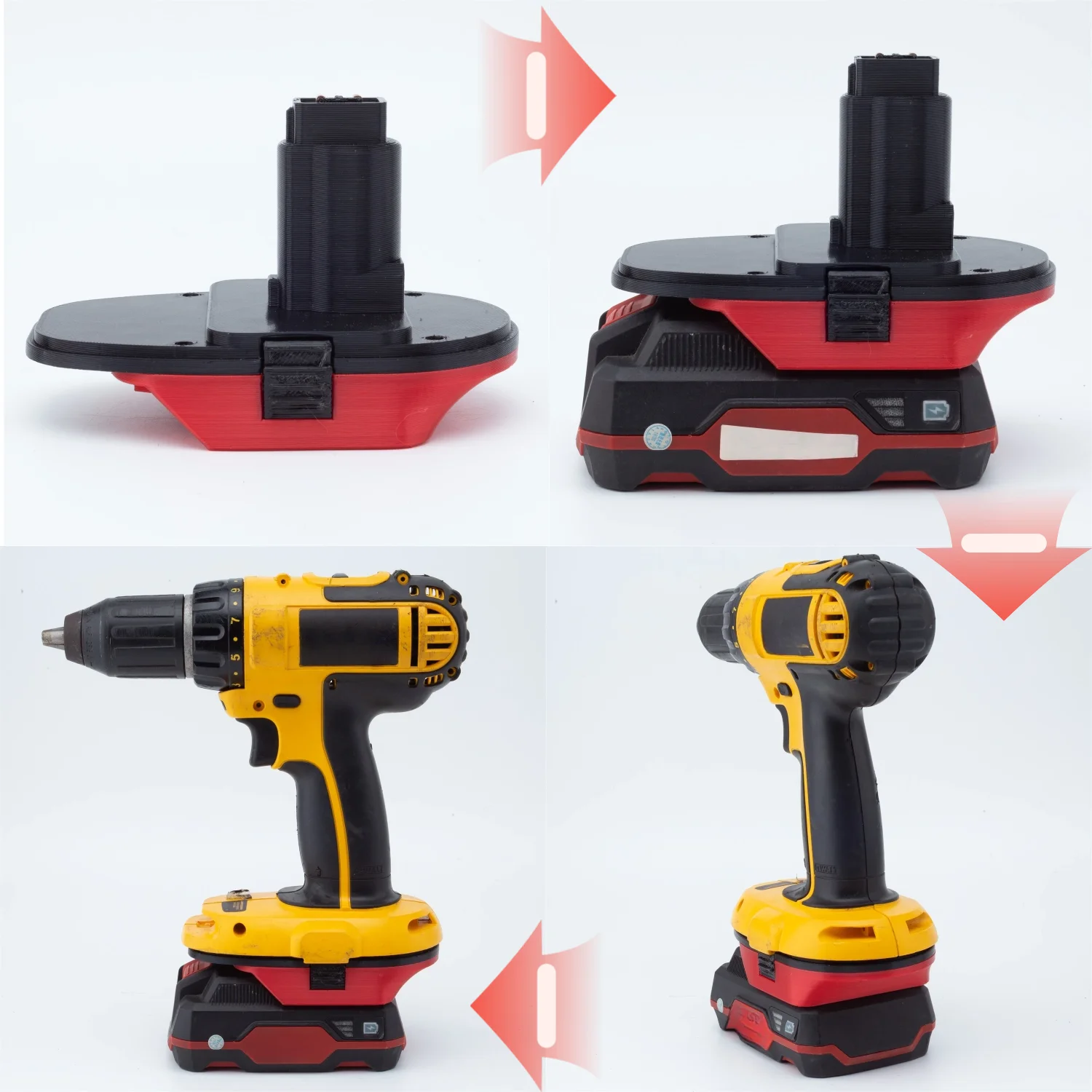 Battery Adapter/Converter for Lidl Parkside X20V TEAM Series Battery To Dewalt 18V XRP Ni-Cd Ni-Mh Power Tools(Only Adapter)