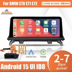 Wireless Carplay Android 14 Car Multimedia Screen for BMW X5 E70 X6 E71 E72 CCC CIC Android Auto Radio GPS 4G SIM Idrive Car PC