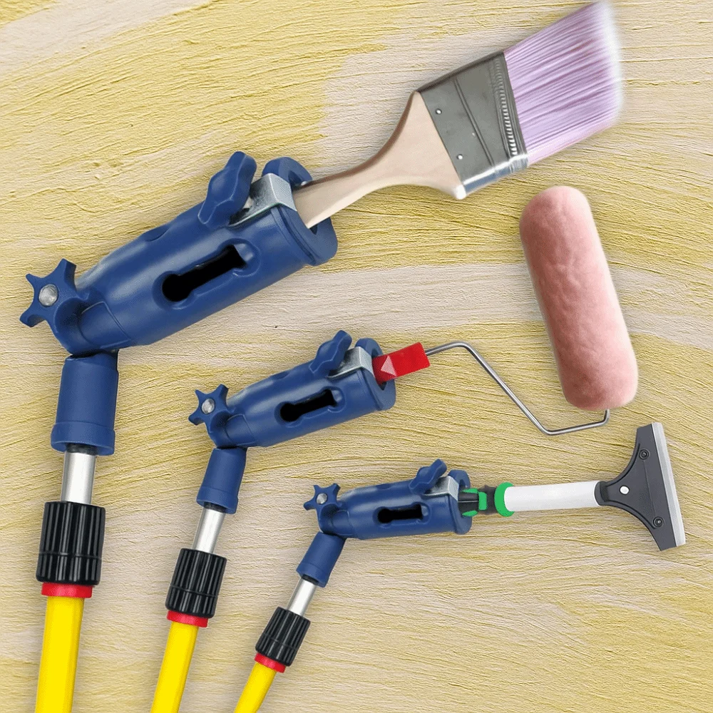 Multifunctional Multi-Angle Paint Brush Extender Valve Fixed DIY Paint Brush Clip Plastic Adjustable Angle Paint Edge Tool Wall