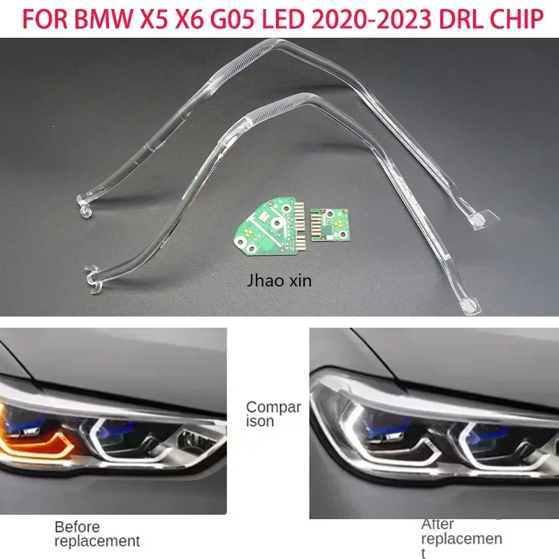 

FOR BMW X5 G05 LED 2020-2023 Car Headlights DRL Light Strips Angel Eyes Chip Ballast Module Illumination Maintenance Accessories